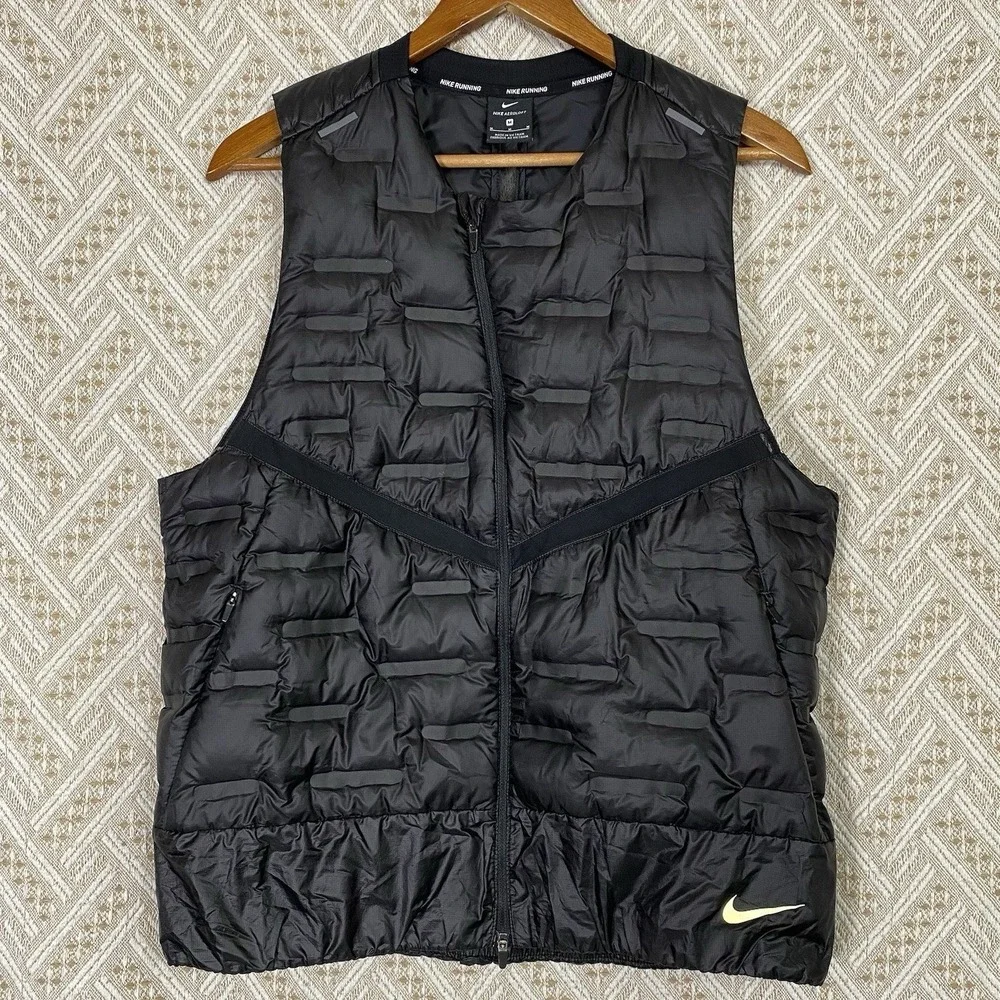 Nike Womens M AeroLoft 800 Goose Down Vest Running Packable Lightweight Reflect